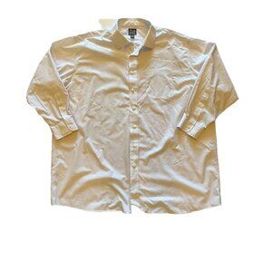 Jos. A. Banks 18 1/2 - 33 Button Front Shirt Business Traveler's Blue Plaid Long